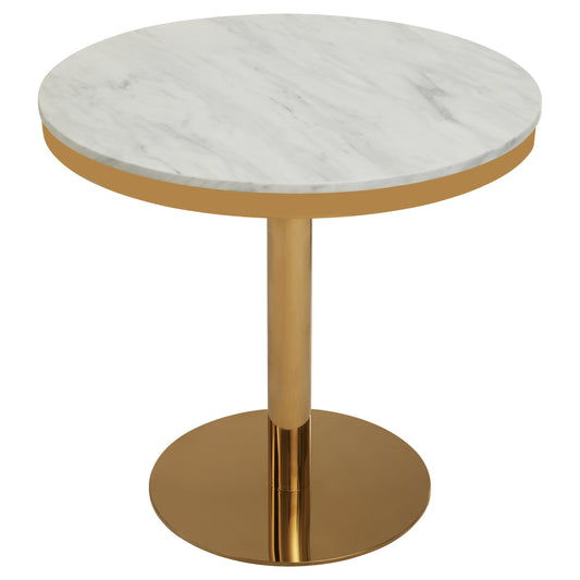 Dahlia Round Marble Dining Table With Gold Base
