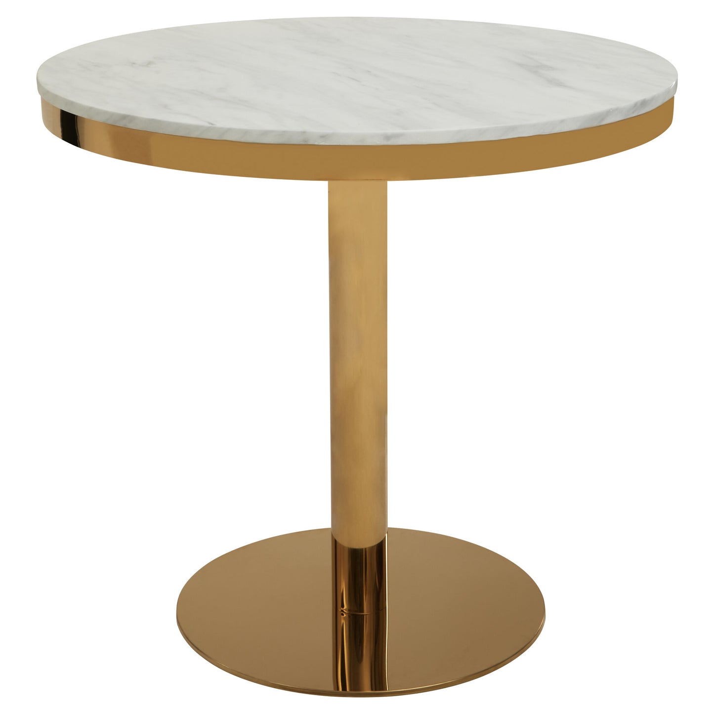 Dahlia Round Marble Dining Table With Gold Base