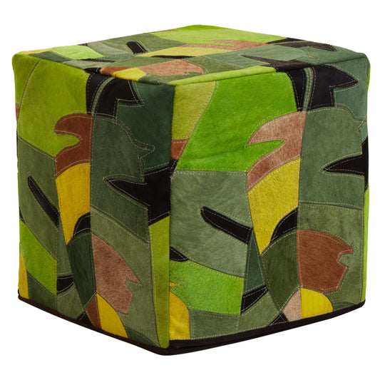 Sephora Botanical Pattern Leather Pouffe | Bali & Blue