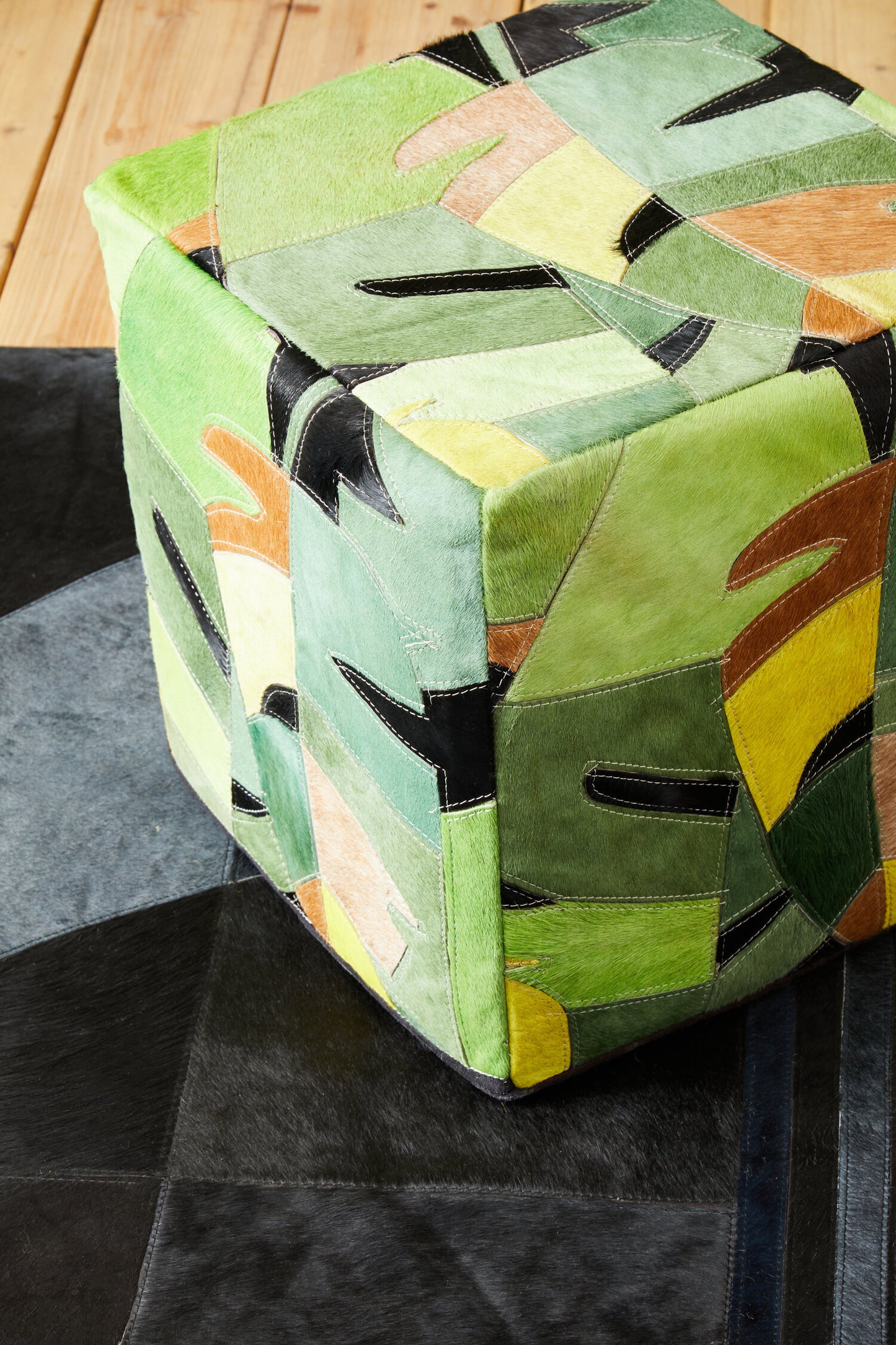 Sephora Botanical Pattern Leather Pouffe