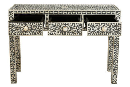 Lana Bone Inlay Desk with 3 Drawers