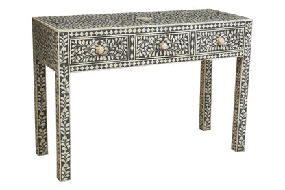 Lana Bone Inlay Desk with 3 Drawers