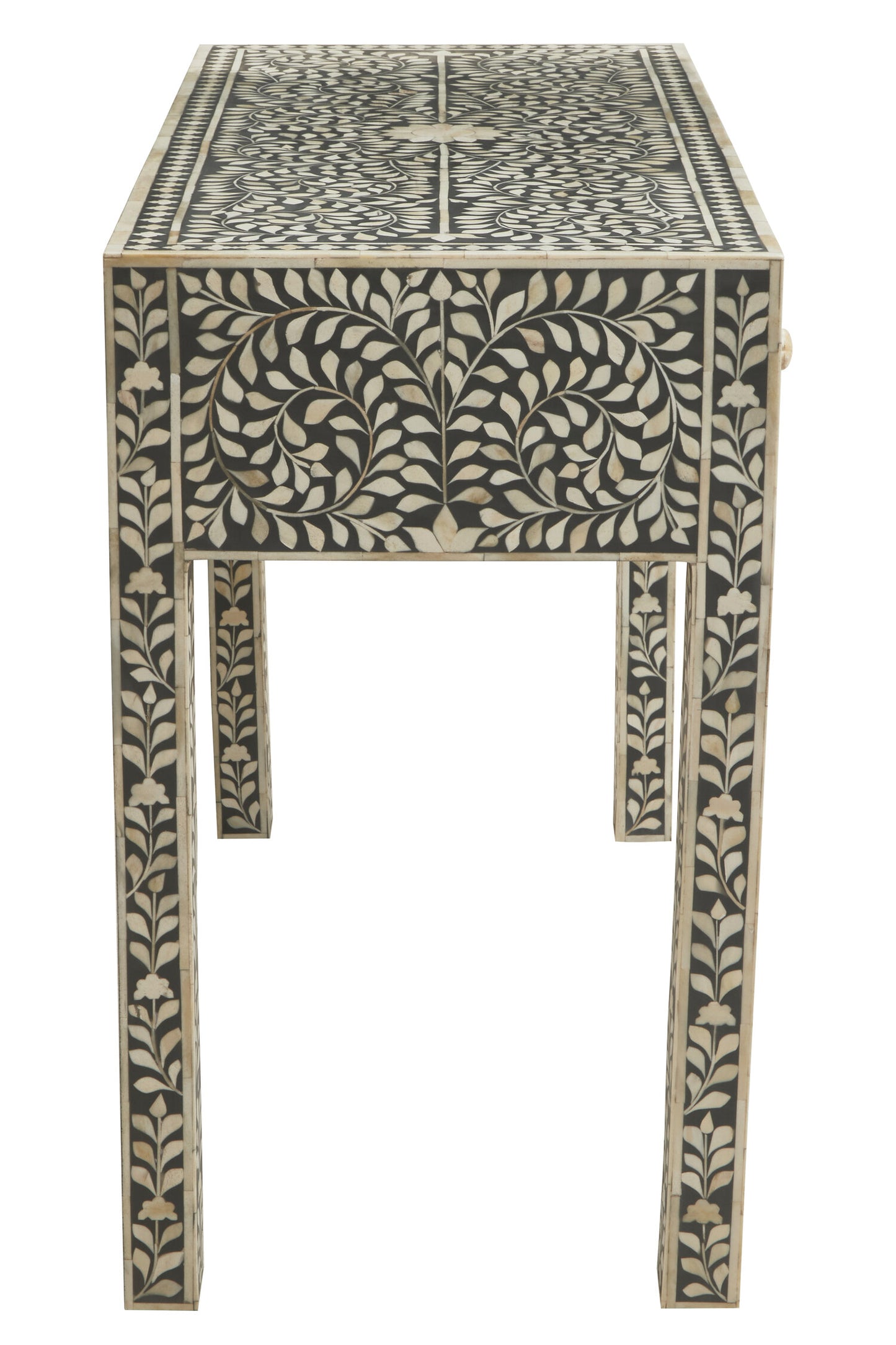 Lana Bone Inlay Desk with 3 Drawers