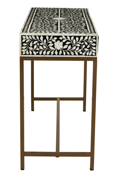 Lana Bone Inlay Console Table With 2 Drawers