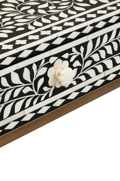 Lana Bone Inlay Console Table With 2 Drawers