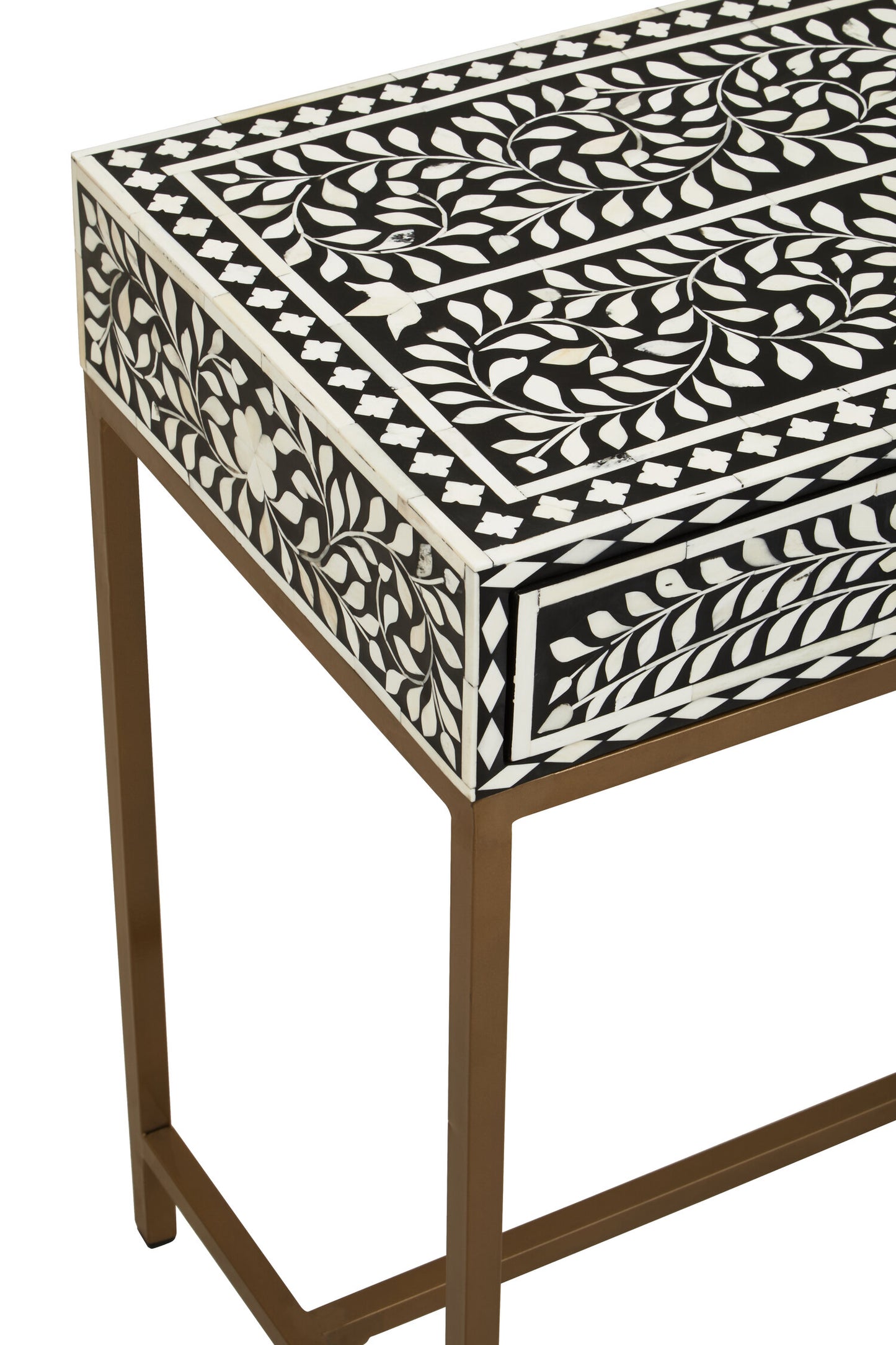 Lana Bone Inlay Console Table With 2 Drawers