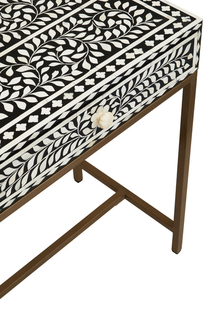 Lana Bone Inlay Console Table With 2 Drawers