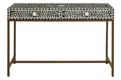 Lana Bone Inlay Console Table With 2 Drawers