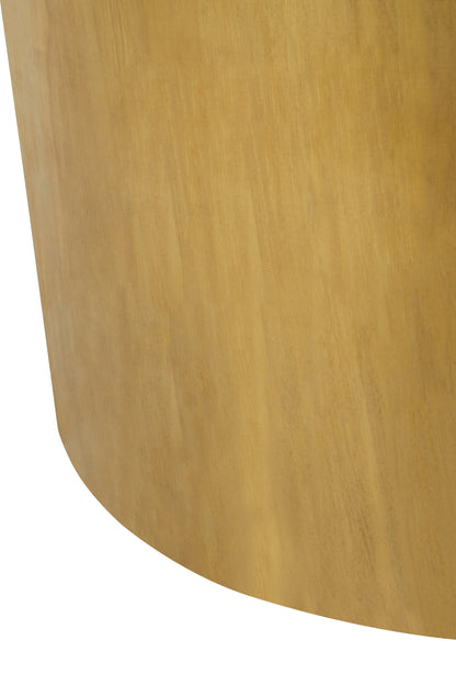 Lana Round Bone Inlay Coffee Table with Gold Base