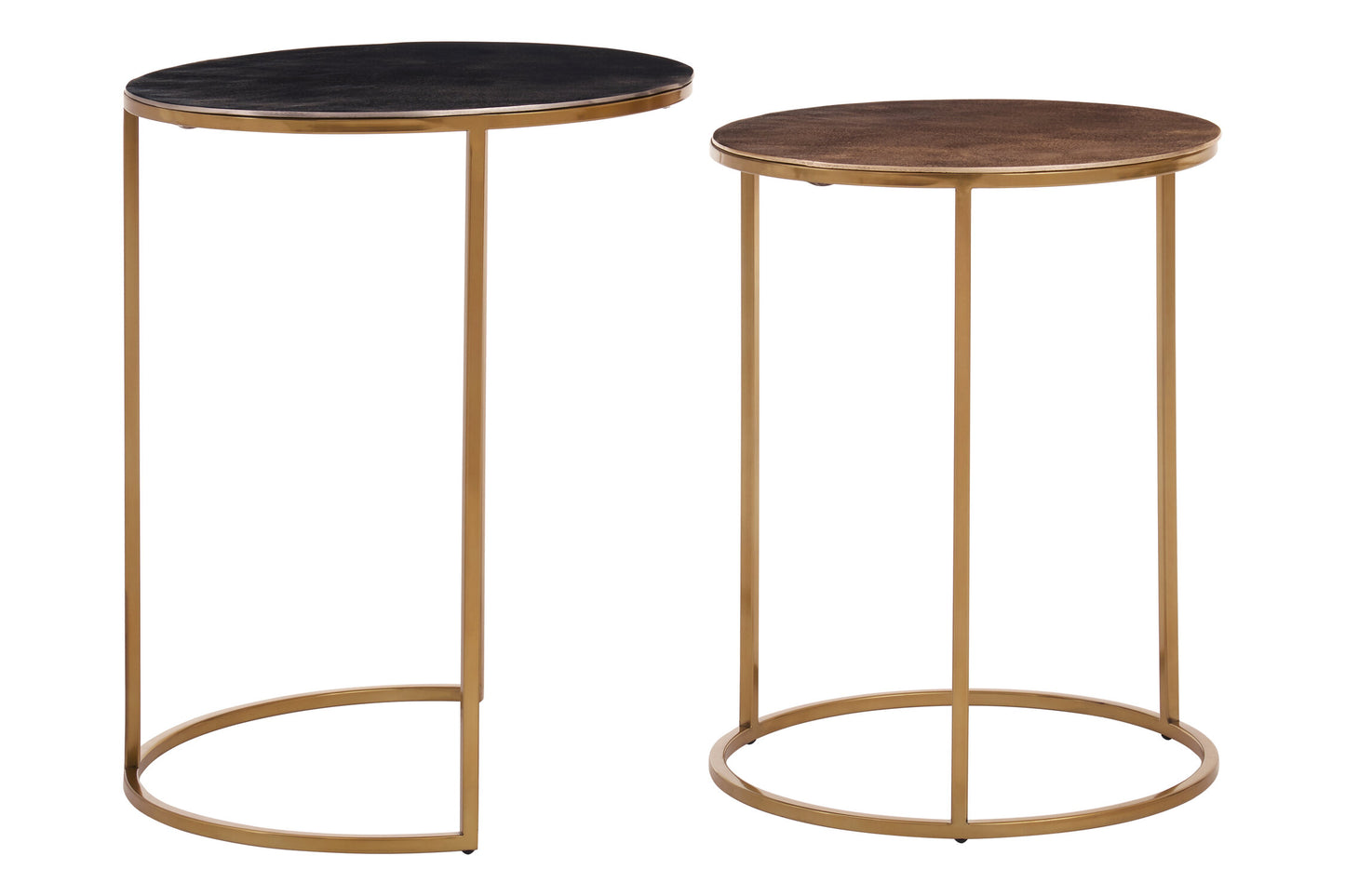 Marina Gold Nest of Two Side Tables | Bali & Blue