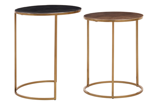 Marina Gold Nest of Two Side Tables | Bali & Blue