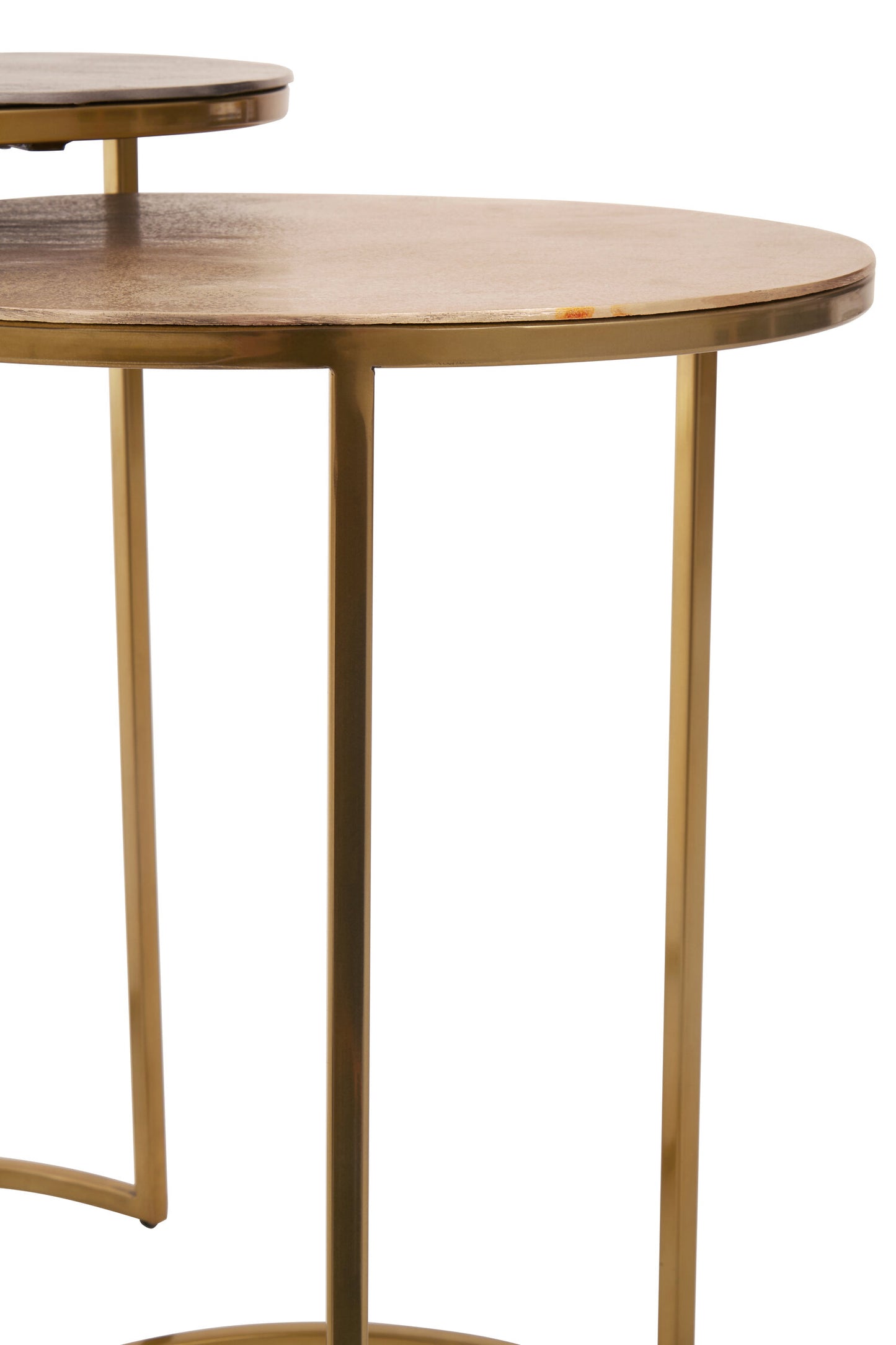 Marina Gold Nest of Two Side Tables