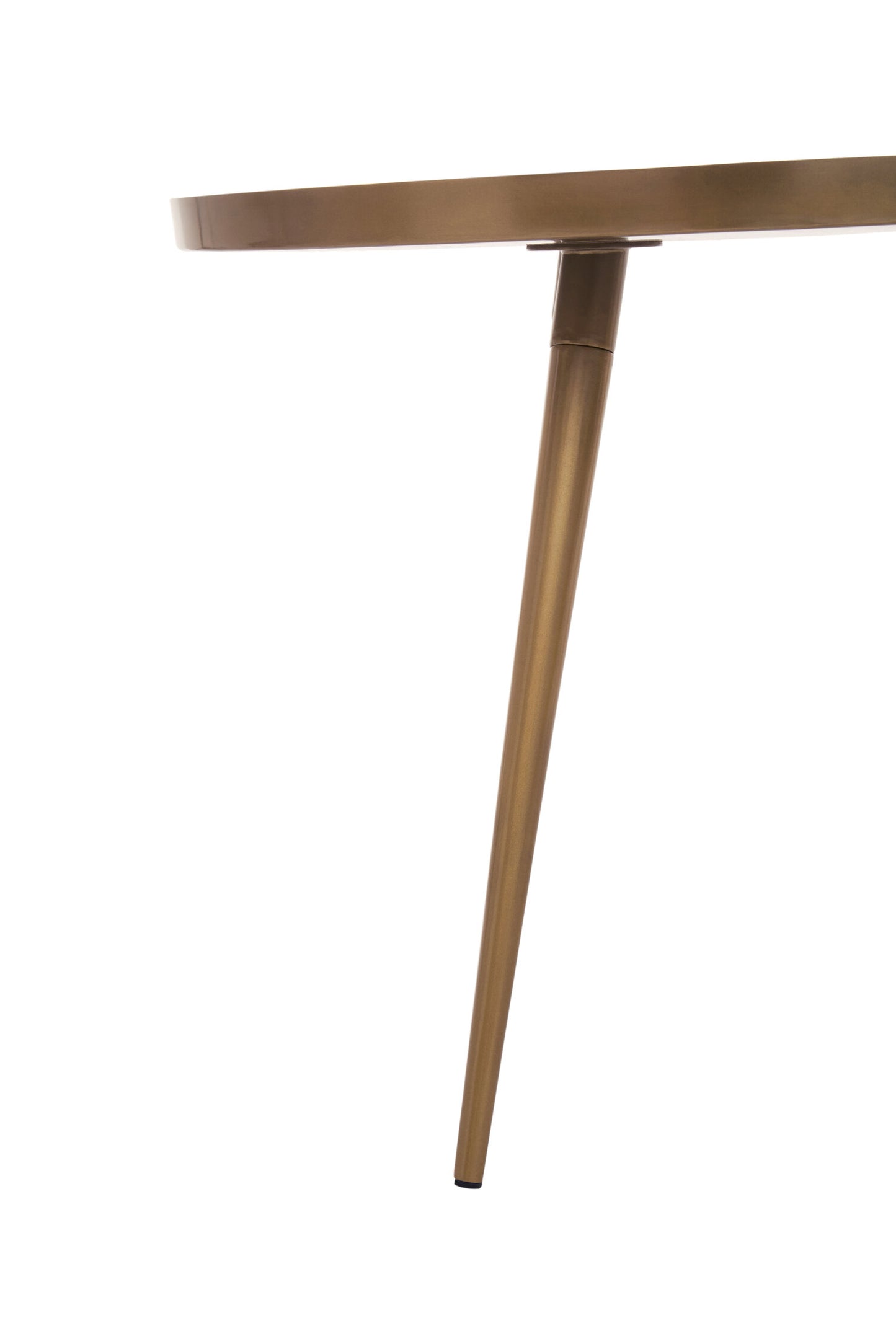 Marina Blue Enamel Gold Nest of Two Side Tables