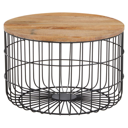 Marti Wooden Top Side Table