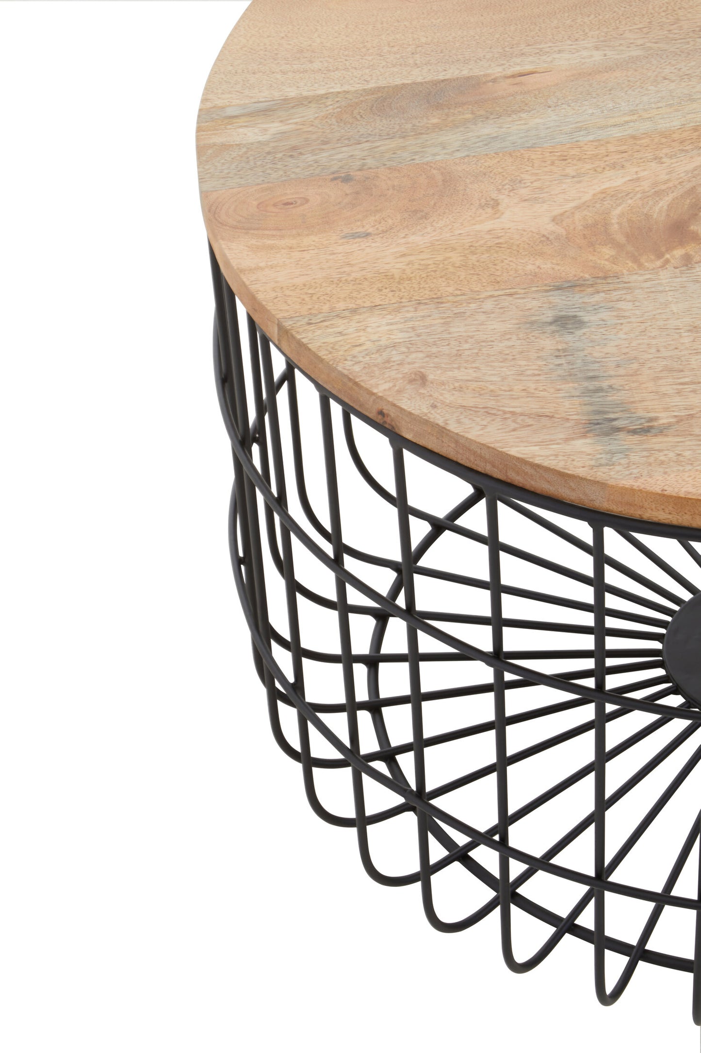 Marti Wooden Top Side Table