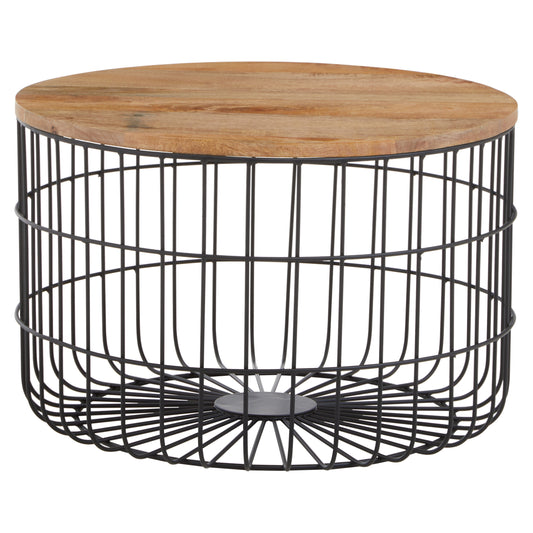 Marti Wooden Top Side Table