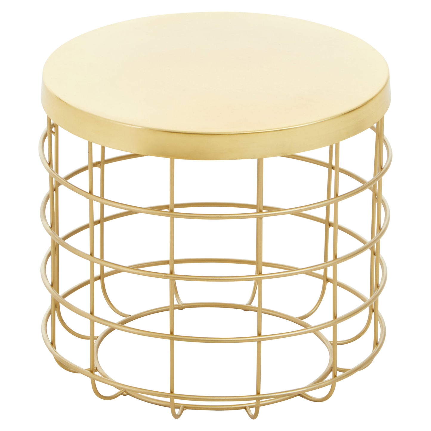 Khaleesi Gold Caged Base Side Table | Bali & Blue