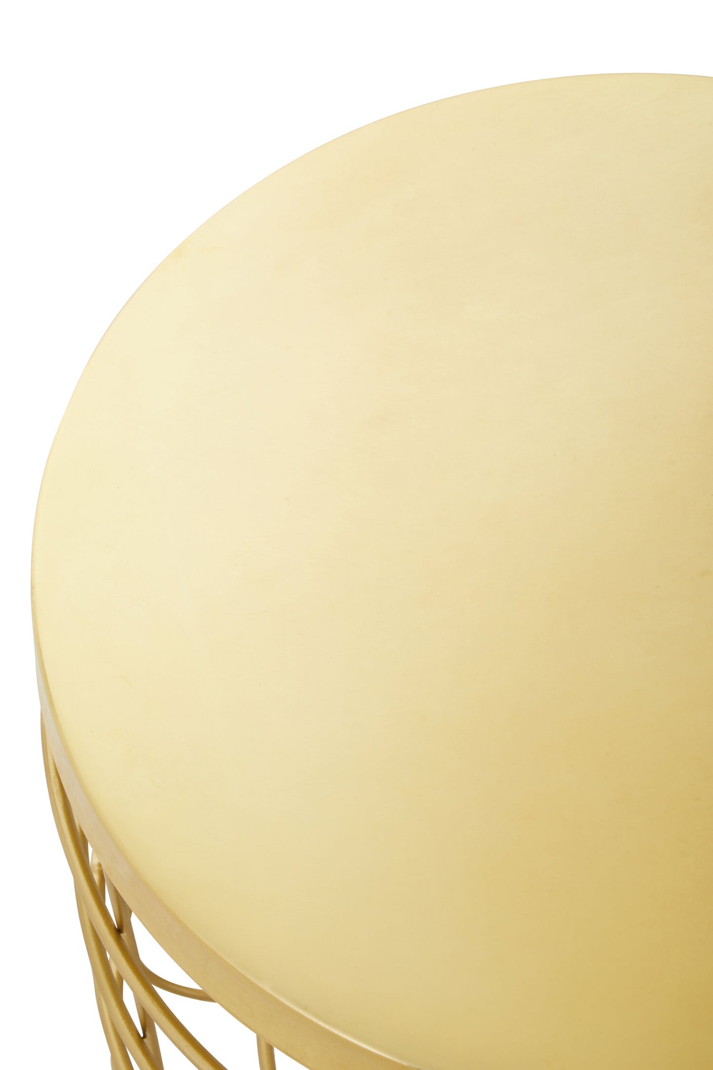 Khaleesi Gold Caged Base Side Table
