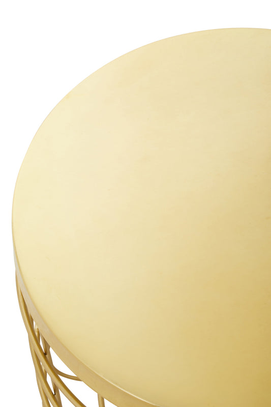 Khaleesi Gold Caged Base Side Table