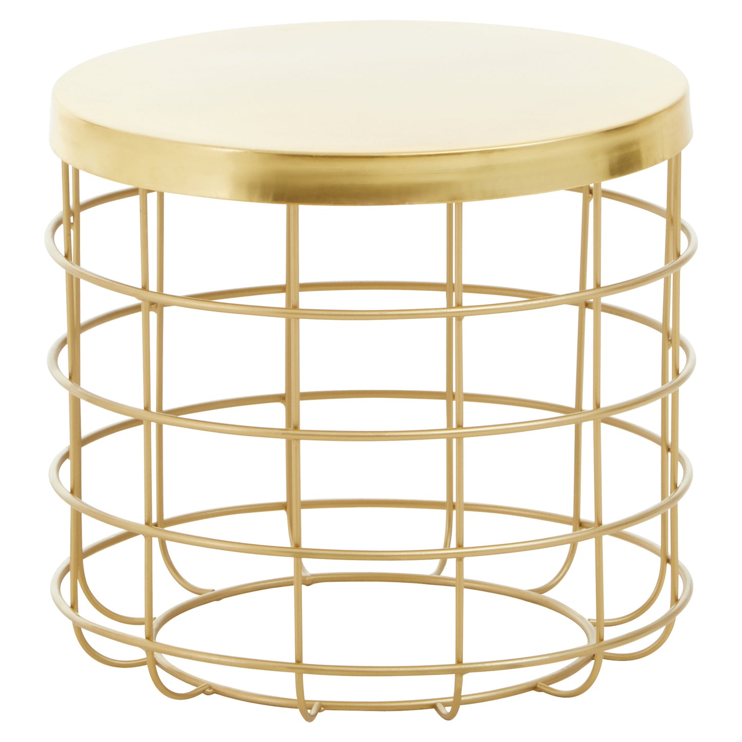 Khaleesi Gold Caged Base Side Table
