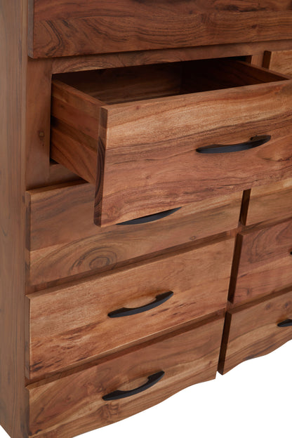 Marlon 9 Drawer Acacia Chest