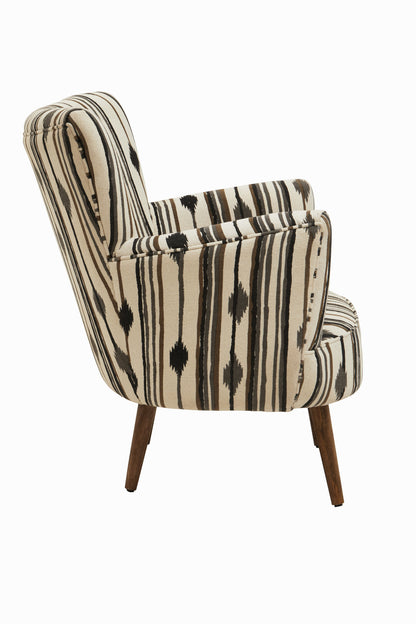 Aztec Black and White Flared Armchair
