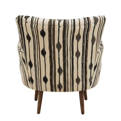 Aztec Black and White Flared Armchair