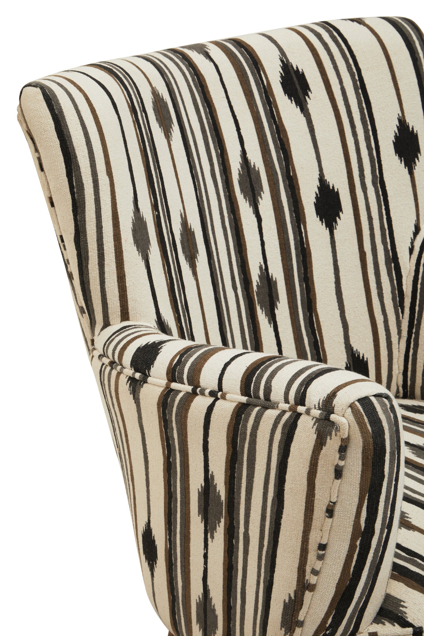 Aztec Black and White Flared Armchair