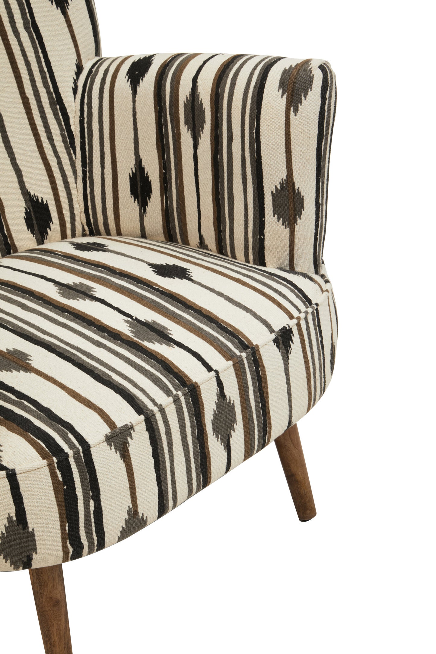 Aztec Black and White Flared Armchair