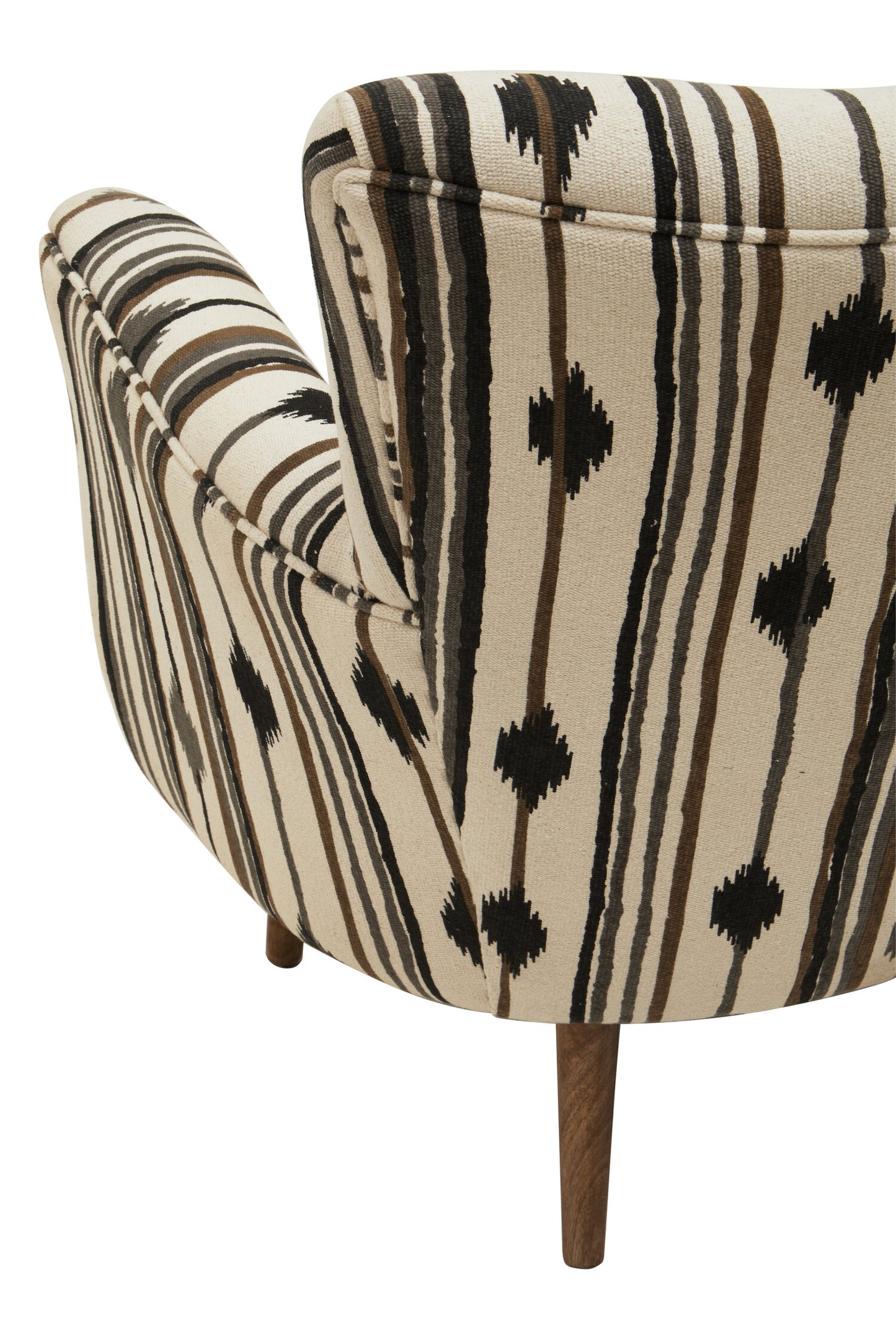 Aztec Black and White Flared Armchair
