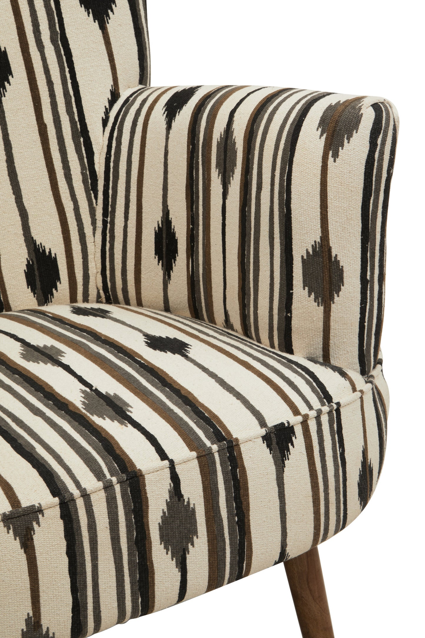 Aztec Black and White Flared Armchair