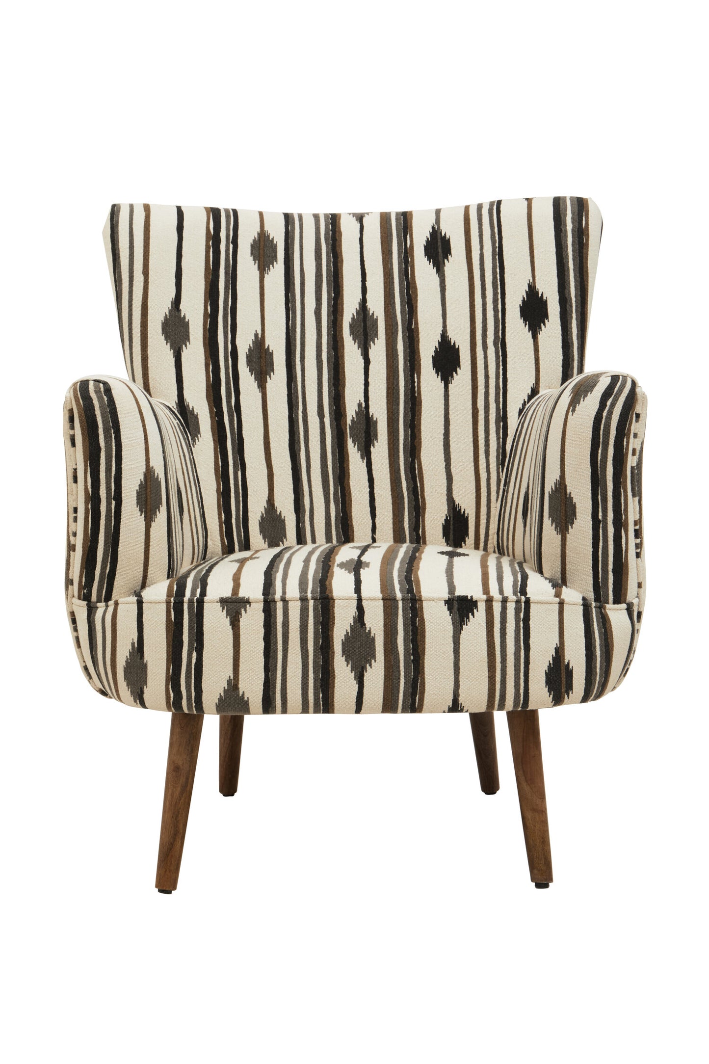 Aztec Black and White Flared Armchair