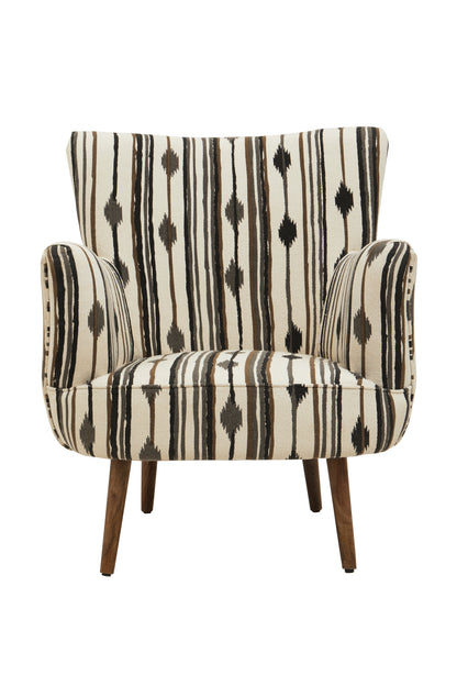 Aztec Black and White Flared Armchair