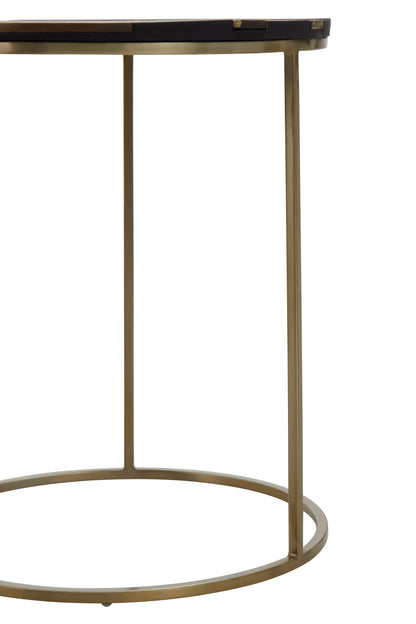 Hector Black And Gold Side Table