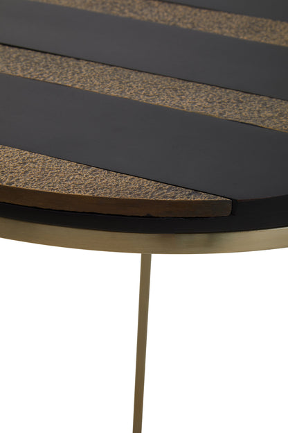 Hector Black And Gold Side Table