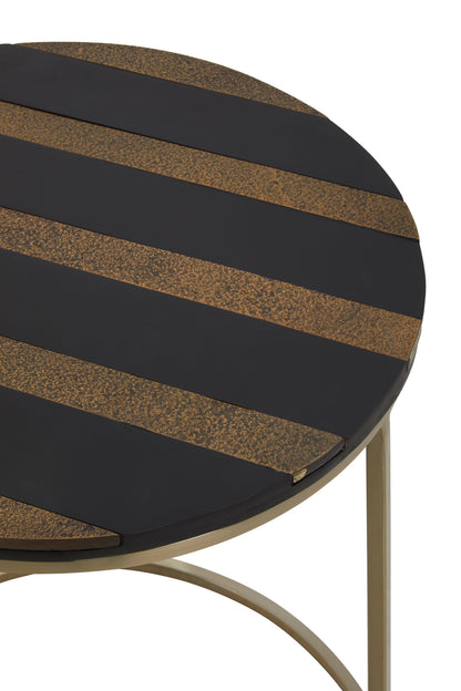 Hector Black And Gold Side Table
