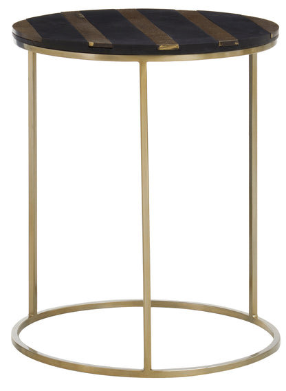 Hector Black And Gold Side Table