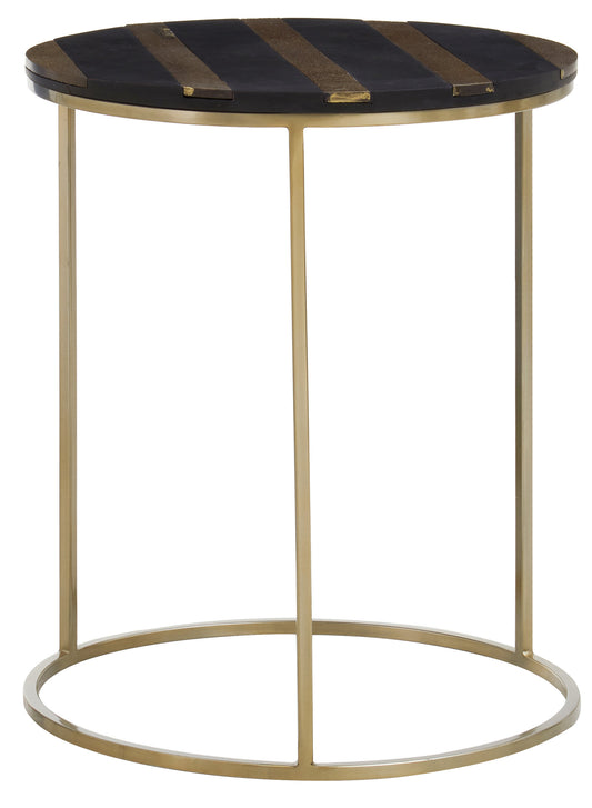 Hector Black And Gold Side Table