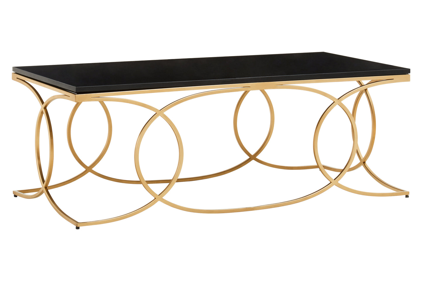 Katerina Black Marble Gold Coffee Table