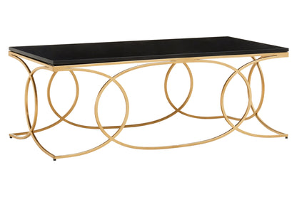 Katerina Black Marble Gold Coffee Table