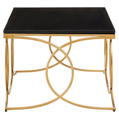 Katerina Black Marble Gold Coffee Table | Bali & Blue