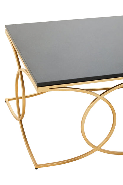 Katerina Black Marble Gold Coffee Table
