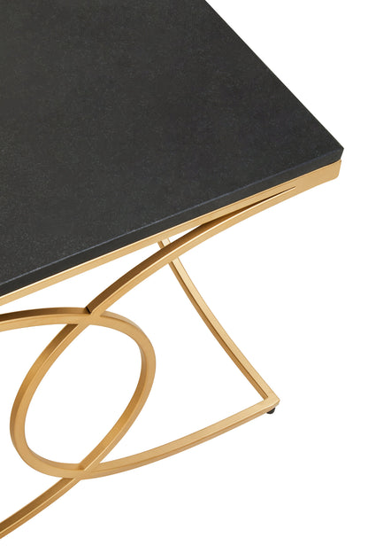 Katerina Black Marble Gold Coffee Table