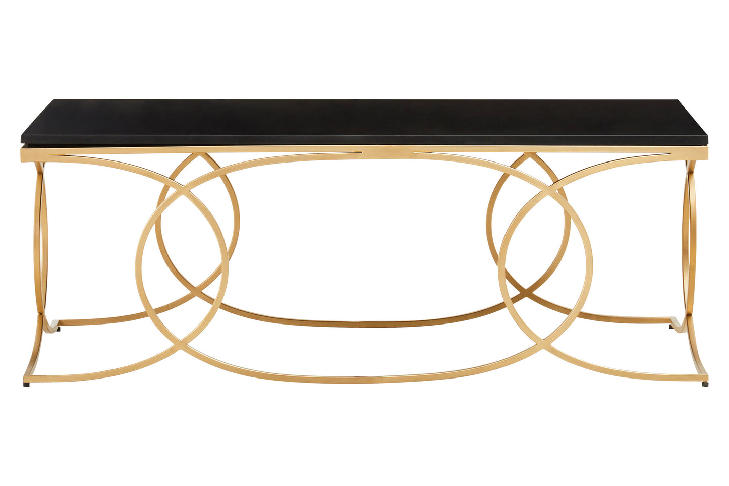 Katerina Black Marble Gold Coffee Table