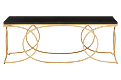 Katerina Black Marble Gold Coffee Table