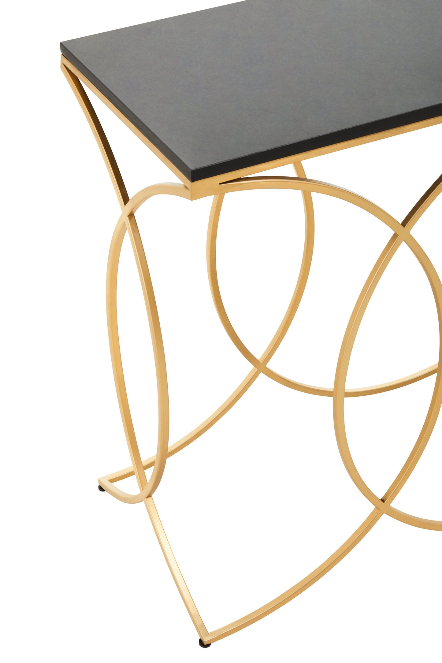 Katerina Black Marble Gold Console Table