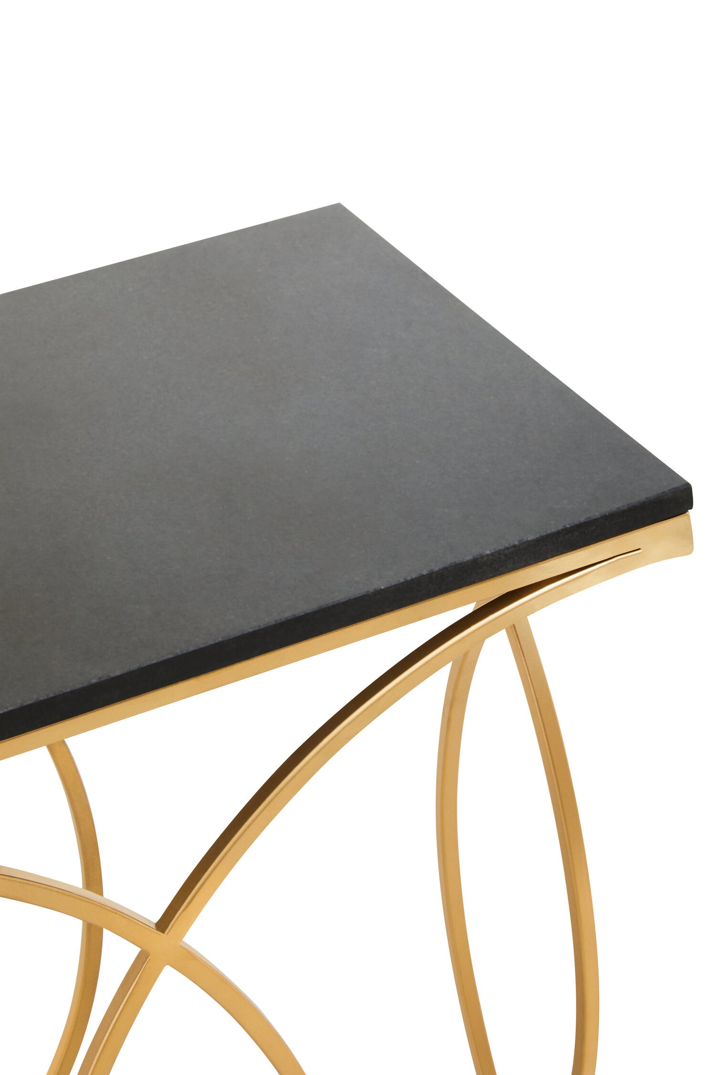 Katerina Black Marble Gold Console Table