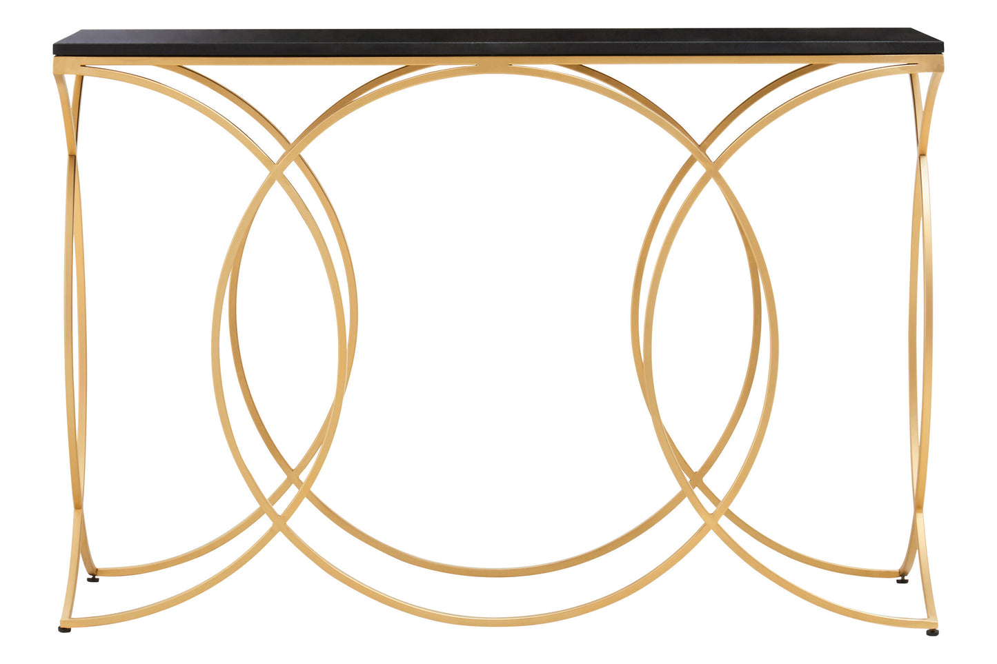 Katerina Black Marble Gold Console Table