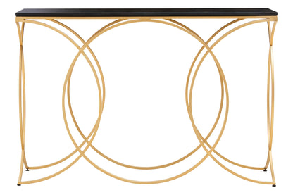 Katerina Black Marble Gold Console Table