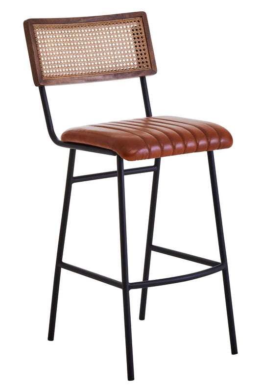 Buffalo Tan Leather Bar Chair